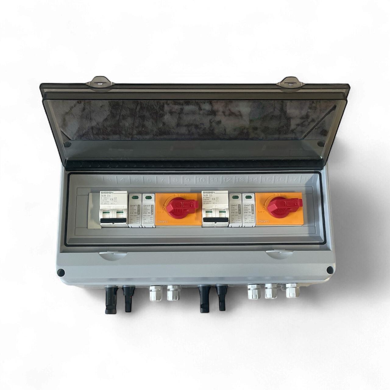 Caja de Protección Solar para 2 Strings con Magnetotérmicos SIEBEN