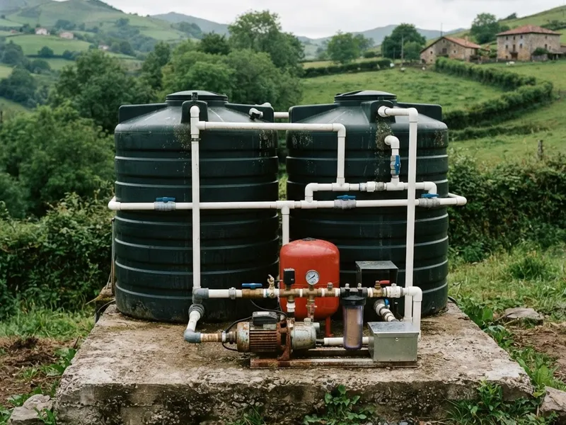 Sistema de captación, almacenamiento y distribución de agua