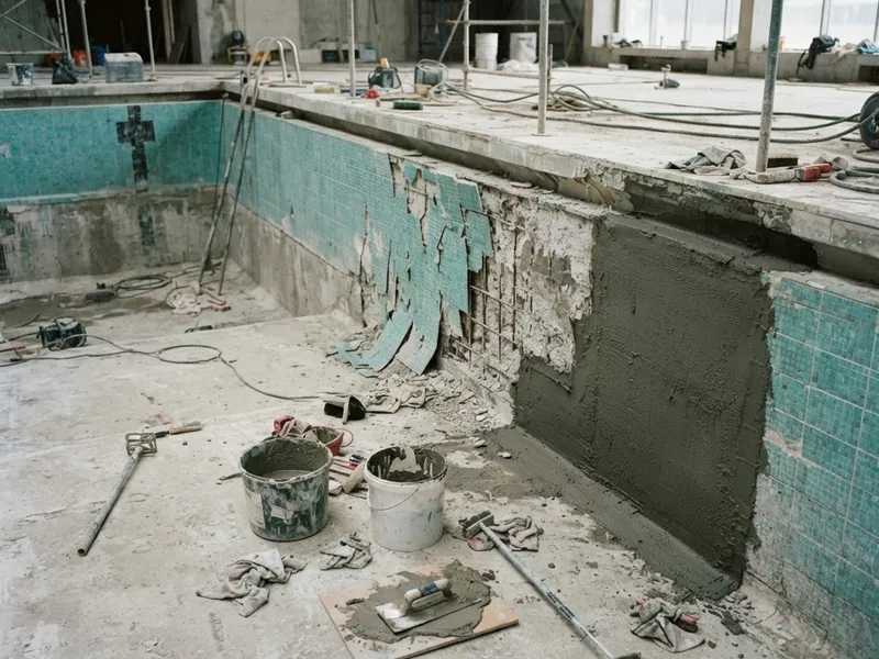 Rehabilitación y reparación de vaso de piscina