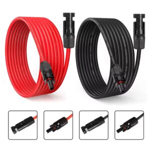 Cable de Extensión Solar de Doble Extremo con Conectores PV DC (4mm² / 6mm²)